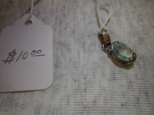 Colgante de piedra facetada azul (#2) - Imagen 1 de 6