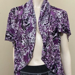 Women’s Violet Polyester Casual Stretch Oversize Sample One Size Jacket Cape - Picture 1 of 12