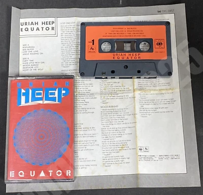 1985 Uriah Heep Equator Taiwan Cassette Tape W/Promo Insert Mega Rare - Image 1 of 4
