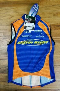 NEW Louis Garneau Speedy Reedy Tri Jersey Womens Small S Cycling NWT Orange Blue - Picture 1 of 6