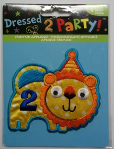 Iron-on Applique Kids Age # 2 Lion Free Shipping Horizon NIP - Picture 1 of 1