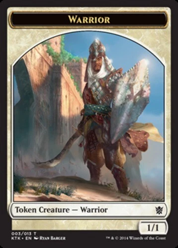 Warrior Token (Sword & Shield) ~ Lightly Played Khans of Tarkir MTG Magic Ultima - Image 1 of 1