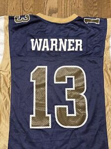 Los Angeles Rams jersey Kurt Warner kids missing size adidas navy