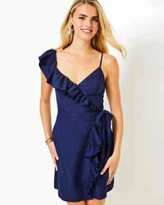 Lilly Pulitzer Lavianna Rüschenkleid True Navy Größe 0/2/4/8 - Bild 1 von 10
