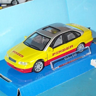 wonderful diecast circus-modelcar 1/43 VOLVO S40 2001  "PINDER" - yellow / red - Image 1 of 4