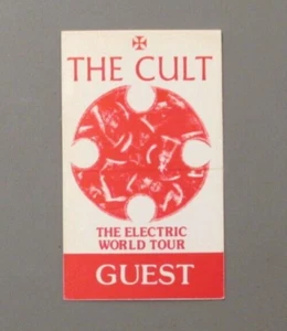 The Cult satin cloth backstage pass sticker Electric Tour GUEST OTTO ! - Picture 1 of 2