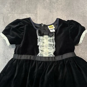 Harajuku Mini Target Black Velvet goth Holiday Dress 5T - Picture 1 of 4