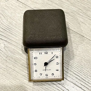 Vintage Mid Century Westclox Travel Alarm Clock / Wind Up - Tested And Works - Picture 1 of 5