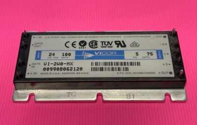 VI-2W0-MX VICOR INDUSTRIAL ISOLATED DC/DC CONVERTER 24V 100W  5V 75W  NEW! - Image 1 of 3