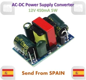 12V 450mA 5W AC-DC Power Supply Buck Converter Step Down Module - Imagen 1 de 7