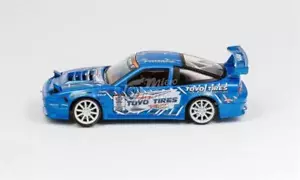 Pneumatici Micro Turbo 1:64 S13 Silvia 180SX TOYO Blu Metallico Modellino Auto Diefuso - Foto 1 di 6