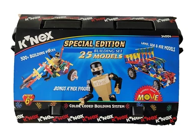 Juego de construcción K'Nex #34004 edición especial 1998, 25 modelos 500+ piezas nuevo contenedor sellado Foto 1 de 4