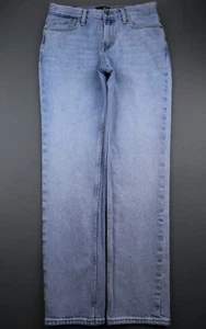Pantalones de mezclilla ajustados elásticos lavados ligeros para hombre montaje gratuito 5 bolsillos talla 30x30 - Imagen 1 de 7