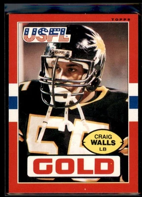 1985 Topps USFL Craig Walls #37 Denver Gold - Image 1 of 2