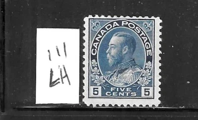 CANADA SCOTT #111 1911-25 ADMIRAL ISSUE 5C (DARK BLUE ) MINT LIGHT  HINGED - Image 1 of 2