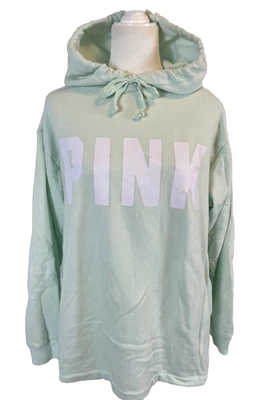 Victoria's Secret ROSA Everyday Fleece Campus Sudadera con Capucha M Pullover Bolsillos Como Nueva Foto 1 de 4
