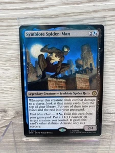 2025 Magic the Gathering Marvels Spider-man Simbionte senza foil Spider-man quasi nuovo - Foto 1 di 2
