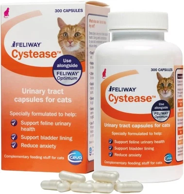 Feliway Cystease 300 Capsule Pack, 300 Capsules Pot of 300  - Image 1 of 4