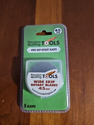 Precision Quilting Tools 45mm Wide Skip Rotary Blades - 5 Blades. New Sealed - Image 1 of 4