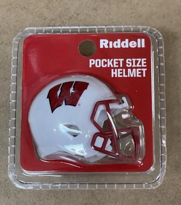 RIDDELL POCKET PRO HELMET - NCAA / WISCONSIN BADGERS (NEW) - Image 1 of 2