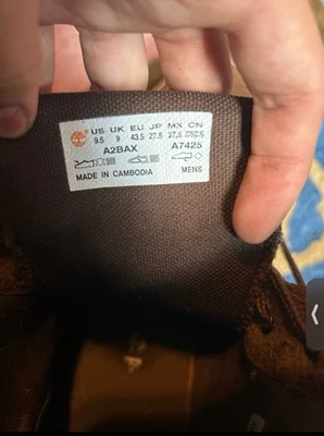 Timberlands No eran de mi talla buena calidad ligeramente usado verde y marrón Foto 1 de 4