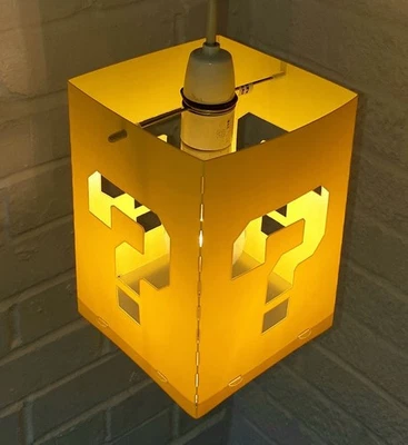 ELAFREE Mario Game Kids lampshade sonic GIRL BOY gamer yellow Bedroom Lightshade