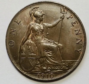 1910 Great Britain One Penny 0903 - Picture 1 of 2