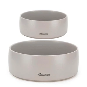 Ceramic Dog Bowl Set, 2 Piece Large Spill Resistant Heavy Duty Modern Pet Fee... - Picture 1 of 7