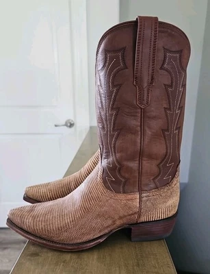 Tecovas Men's The Hank Canyon Relic Lizard Cowboy Boots, Size 9 EE, E/C - Image 1 of 4