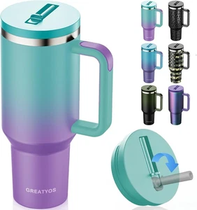40 oz Tumbler with Handle and Flip Straw Lid - Upgraded 40 oz, Fairyland - Picture 1 of 6