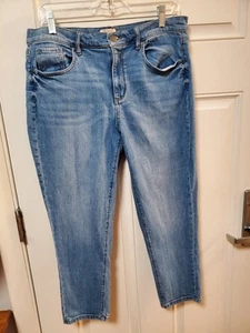 Loft Jeans Size 12, 24" Inseam Skinny Crop Blue Denim Womens - Picture 1 of 6