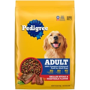 Pedigree Complete Nutrition Adult Dry Dog Food, Grilled Steak & Vegetable Fla... - Picture 1 of 9