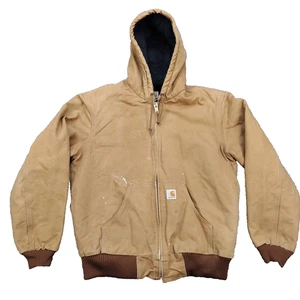 Carhartt Jacke Herren M Helme zu Hardhats Union Made USA gefüttert Kapuze Thrashed - Bild 1 von 18