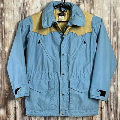 Cama de plumas Rocky Mountain Gore-Tex con capucha de cuero azul occidental para hombre 14/38 Foto 1 de 4