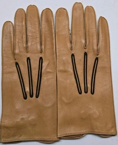 Vintage Excelisor Make Handschuhe Snap Close 7,5 hellbraun Reiten Fahren fairer Zustand - Bild 1 von 8