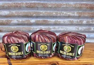 (3) Increíble cinta hilo hojas de otoño marca León 1,75 oz 110 yardas NUEVO Foto 1 de 4