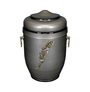 Mooie Stalen Crematie Urn voor As - Begrafenis Urn Voor Volwassene, Calla lelie - Imagen 1 de 5