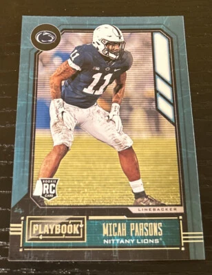2021 Panini Playbook Draft Micah Parsons Rookie  - Image 1 of 2