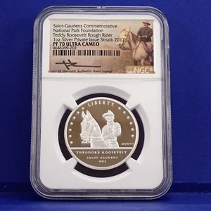 2017 National Park Silver Bullion Coin NGC PF 70 UCAM Mercanti signed w/COA - Picture 1 of 4