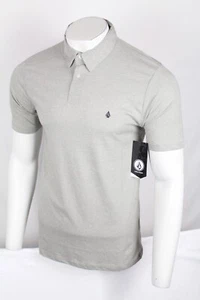 Volcom Men's Wrecker Mt Polo Modern Fit Short Sleeve Shirt Light Gray - Picture 1 of 5