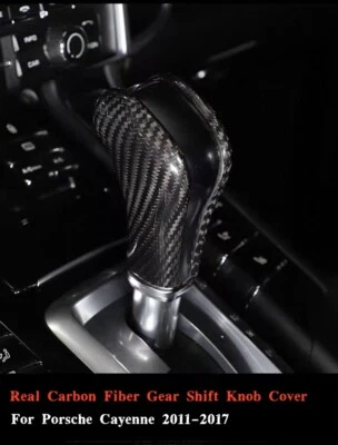 Carbon Fiber Gear Knob Trim Cover For 2011-2017 Cayenne Porsche Shift Knob Cover Foto 1 de 4