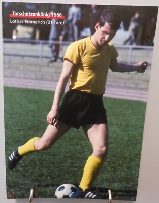 Lothar Emmerich Torschützenkönig 1966 Fan Card 21x15 Borussia Dortmund #FPG552 - Bild 1 von 2