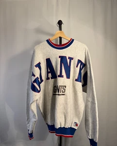 Vintage 90's New York Giants Spell out Sweatshirt Large USA Made - Picture 1 of 4