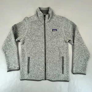 Patagonia Better Sweater Youth Medium 10 Gray Fleece Jacket Camping Heather Boys - Picture 1 of 9