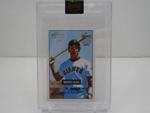 MOISES ALOU 2022 TOPPS ARCHIVES ENCASED MINI AUTOGRAPH AUTO! #1/1! GIANTS! - Picture 1 of 2