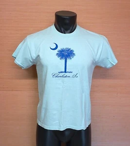 Charleston SC Logo Teal Light Green Short Sleeve T-Shirt Youth Size X-Large - Picture 1 of 7