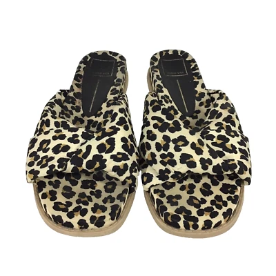 Dolce Vita Womens Slides Size 10 Shoes Leopard Print Open Toe Lounge Slippers - Image 1 of 4