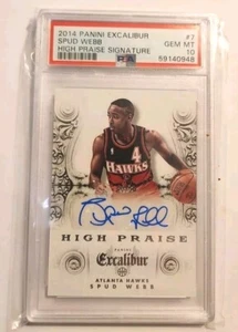 2014 Panini Excalibur  High Praise Signature #7 Spud Webb Psa 10 - Picture 1 of 3
