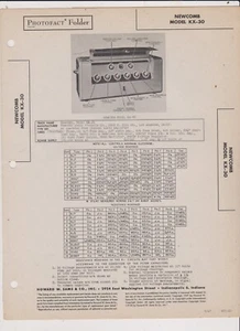 SAMS 1947 NEWCOMB INTERCOM SCHEMATIC KX-30 WITH CHARTS AND DIAGRAMS - Picture 1 of 1