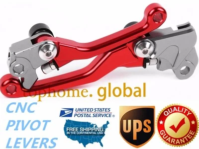For HONDA CRF230F 2003-2017 CRF250F 2022 Clutch Brake Levers Dirt Pivot Red US  Foto 1 de 4